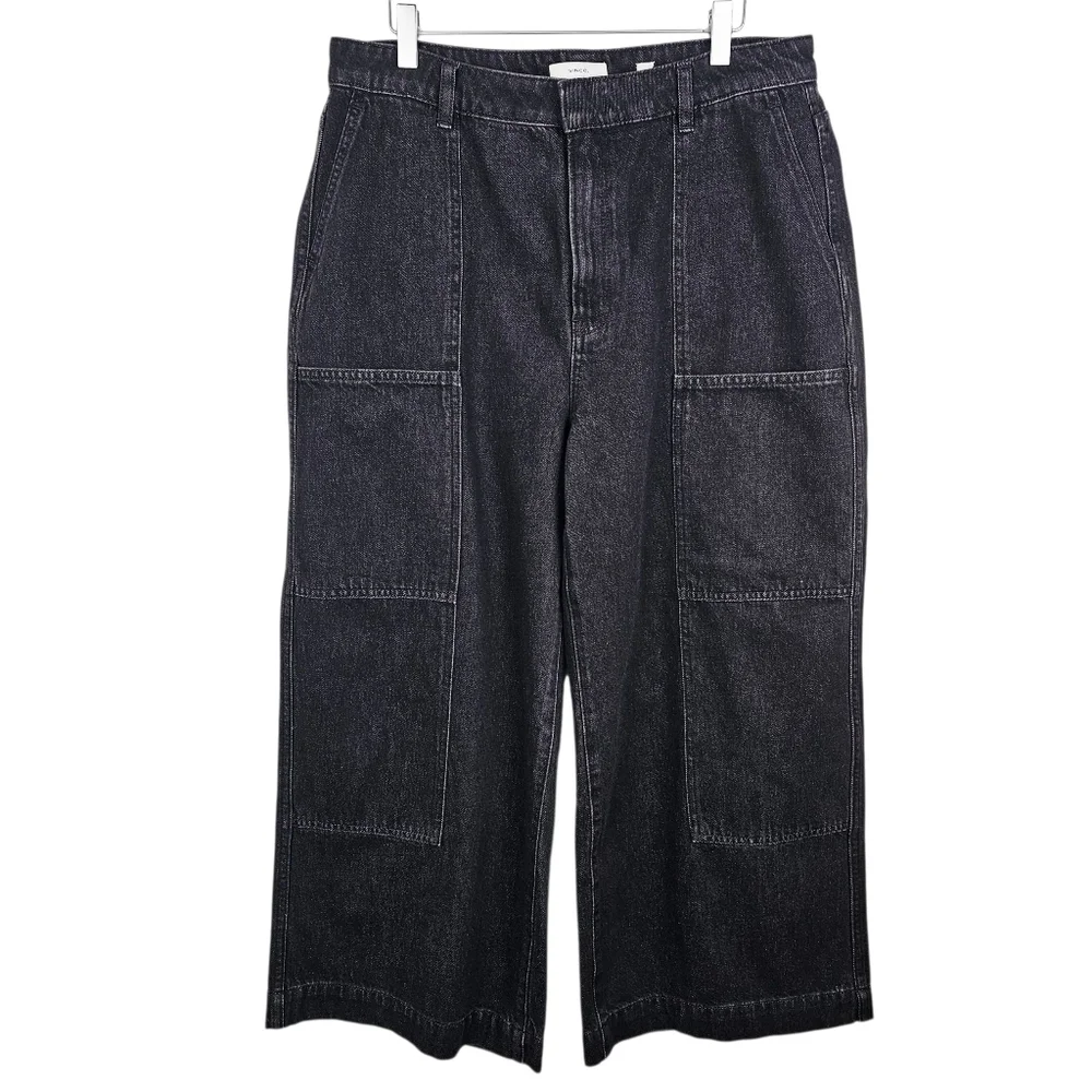 Vince Cotton Utility Crop Wide Leg Jeans NWT - Picture 5 of 15